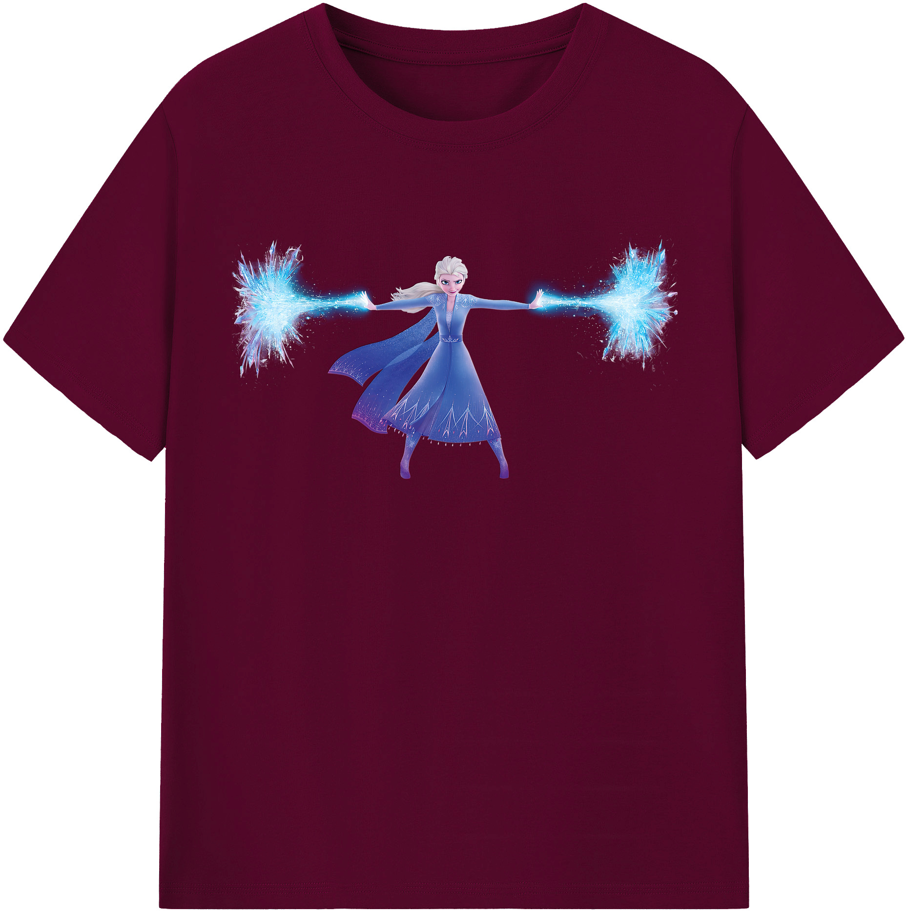 （画像用） アナと雪の女王 アンナ エルサ Frozen Anna Elsa レディースカジュアルプリントTシャツ（綿100％）